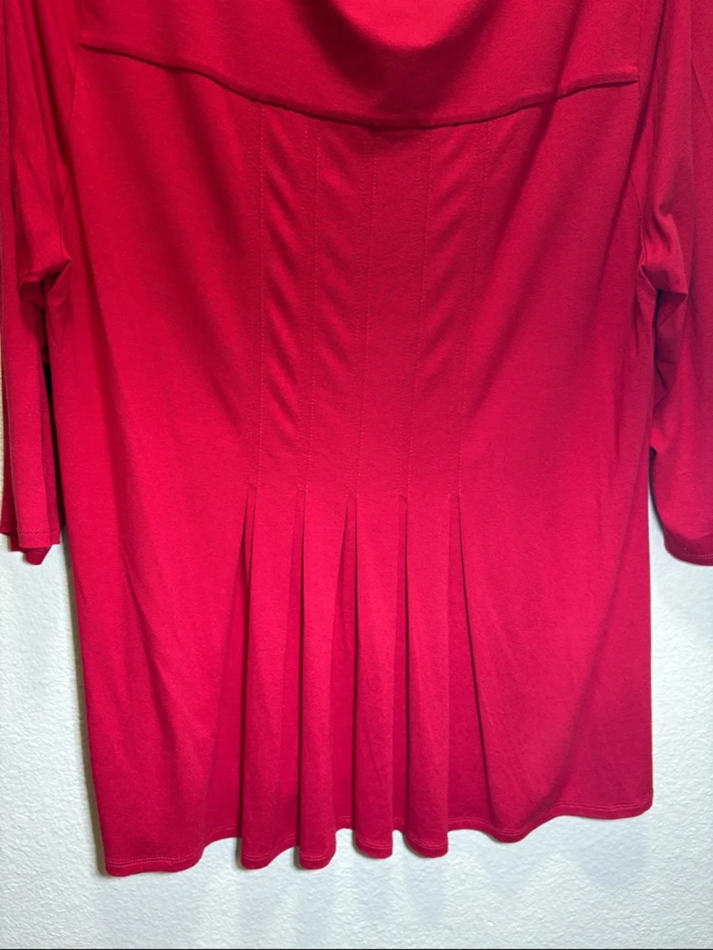 J. Jill Red Scoop Neck Long Sleeve Top - Picture 6 of 9